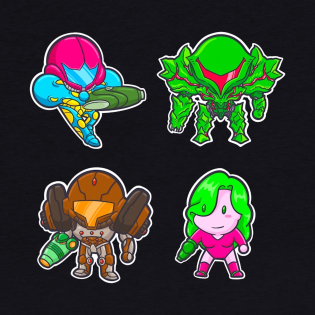 Chibi Metroid (Pack 5) by DrawingsFromHell